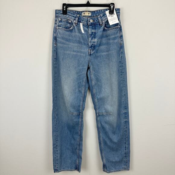 Madewell The Tall Darted Barrel Leg Jean Dobbins Wash Blue Rigid Slouchy 26T NWT - Picture 7 of 15